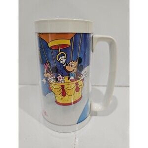Vintage 1970s Walt Disney Disneyland Souvenir Thermo Serv Plastic Drink Cup Mug